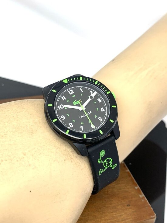 Lacoste Womens Kids Watch 2030052 Quartz Mini Tennis Green Dial Rubber Band 35mm main image 13